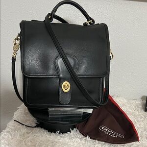 Vintage Coach Murphy Black Leather Women's Bag